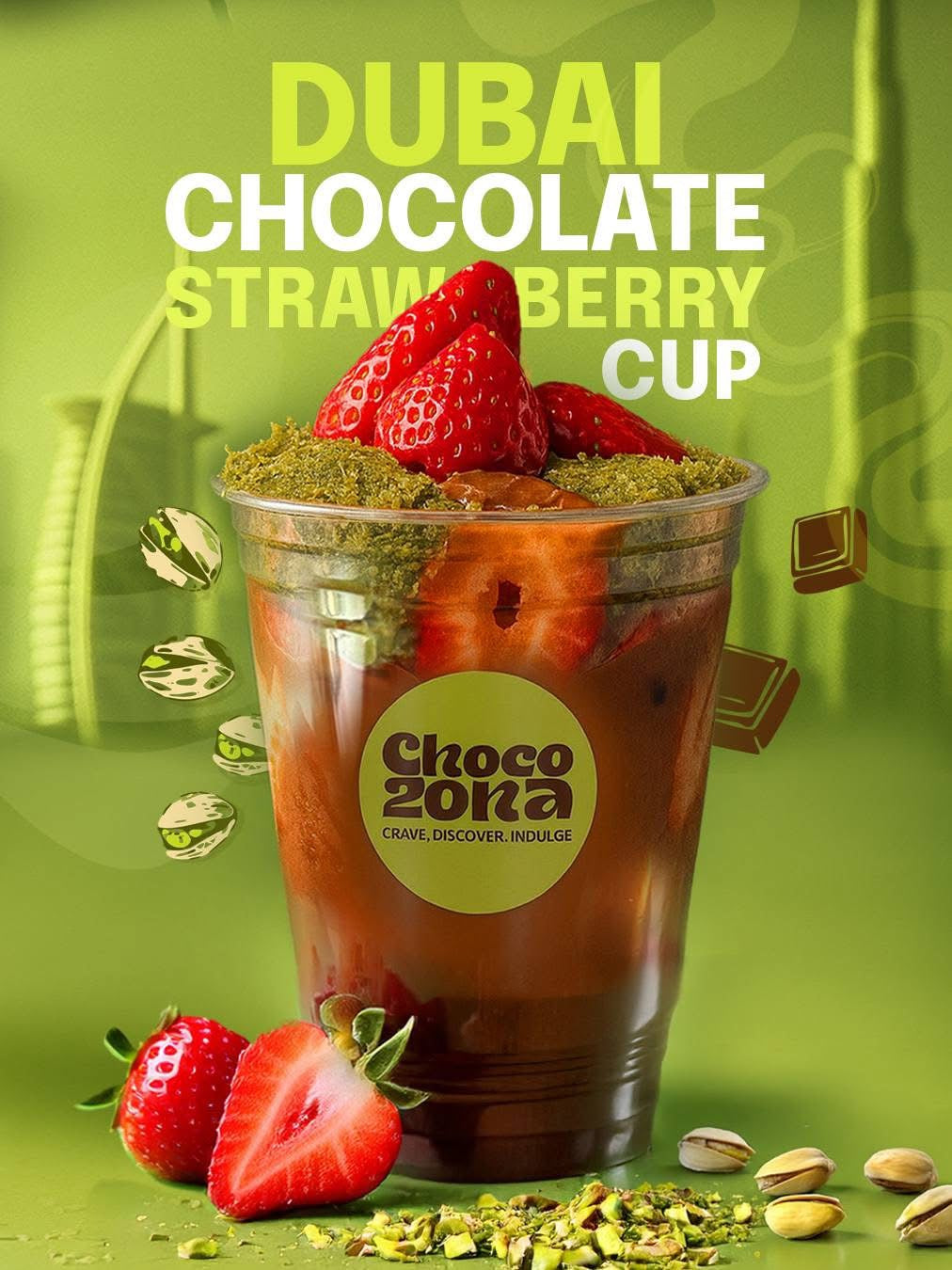 🍓 Dubai Chocolate Strawberry Cups ✨